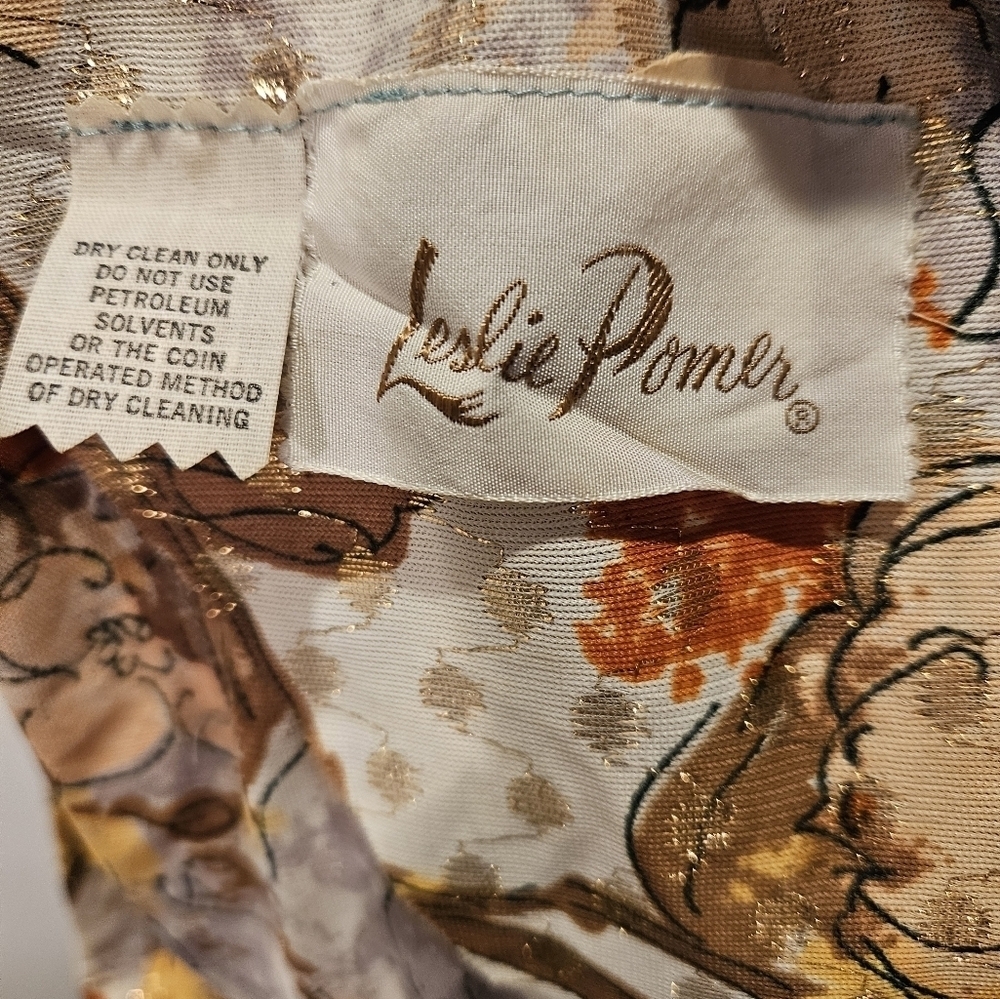 Leslie Pomer Vintage 1960s Maxi Hostess Dress Grannycore - Picture 9 of 9